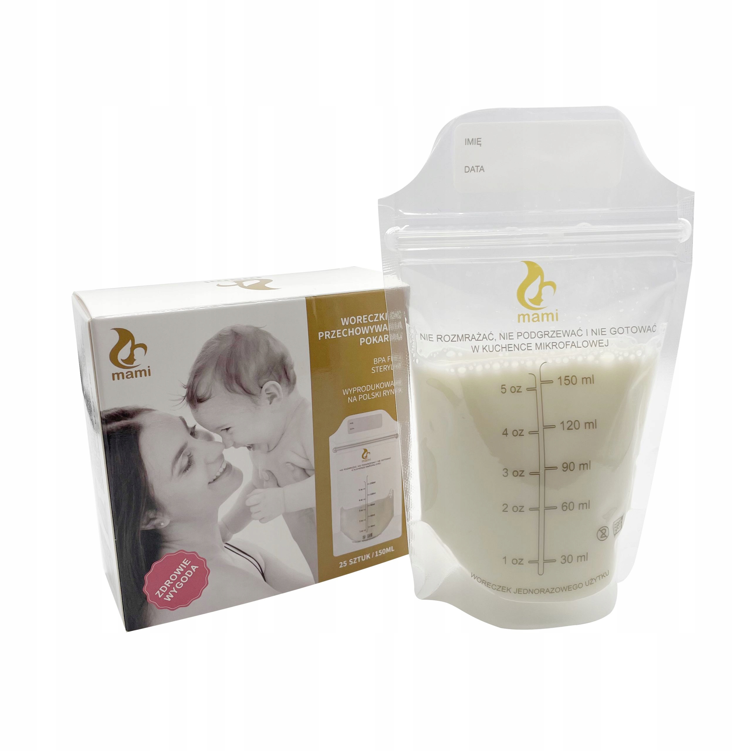 MAMI WORECZKI PRZECHOWYWANIA MROŻENIA POKARMU x25 Marka Mami