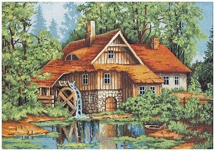 Křížková výšivka počítaná sada (kanva, mulina)