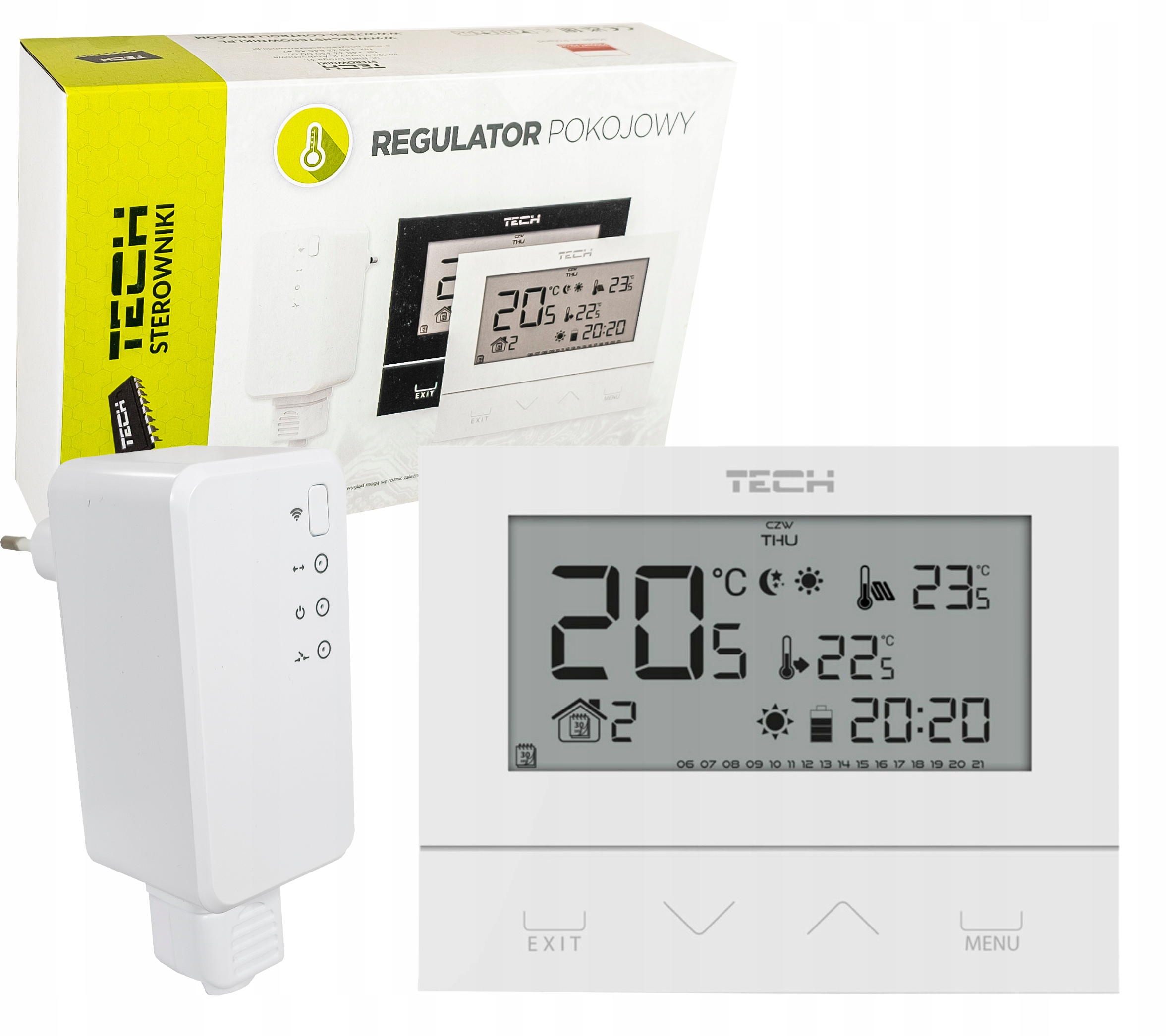 REGULATOR STEROWNIK POKOJOWY RADIOWY BEZPRZEWODOWY BIAŁY TECH ST-292 V2