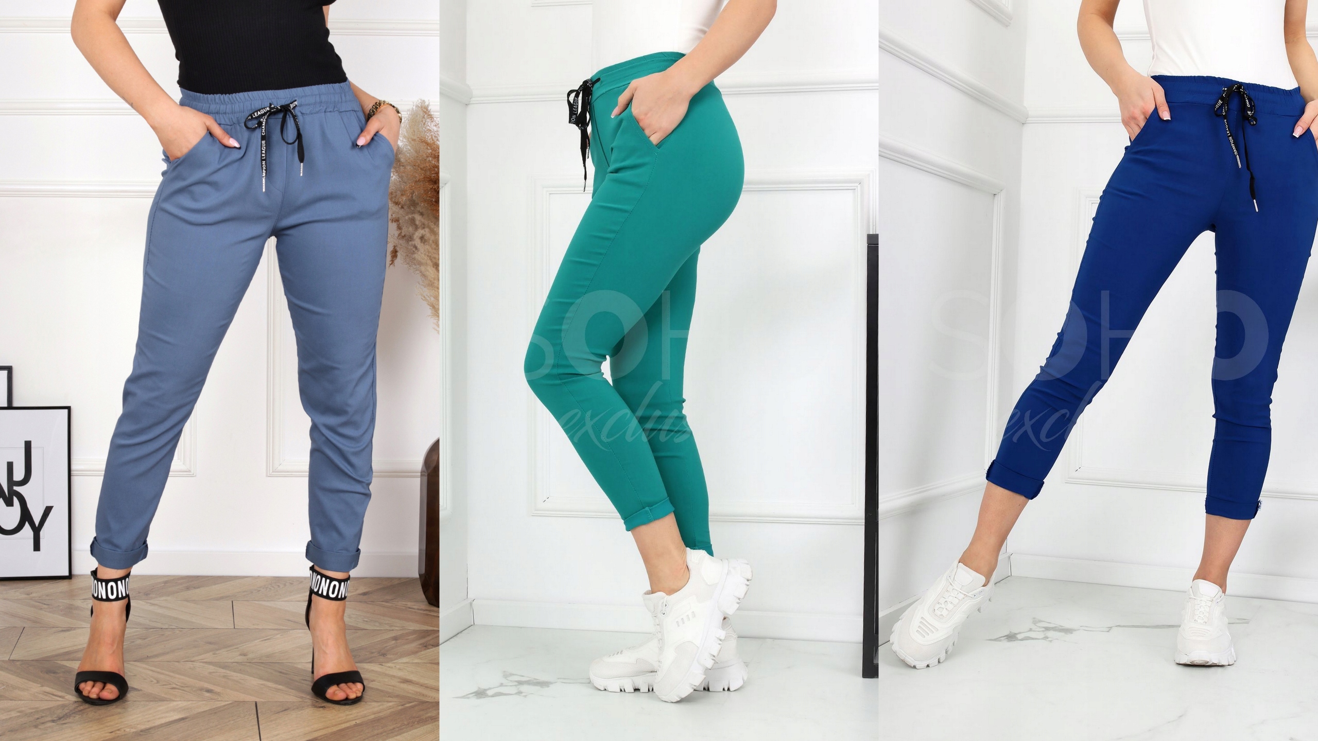 SPODNIE DAMSKIE RURKI CYGARETKI KLASYCZNE MODNE WYGODNE ELASTYCZNE KOL 36 S Zapięcie inne