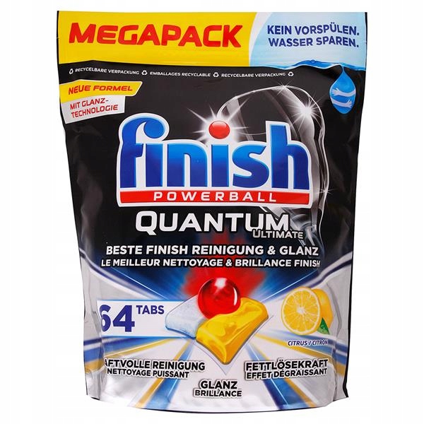 

Finish Quantum Kapsułki do Zmywarki 64szt. Lemon