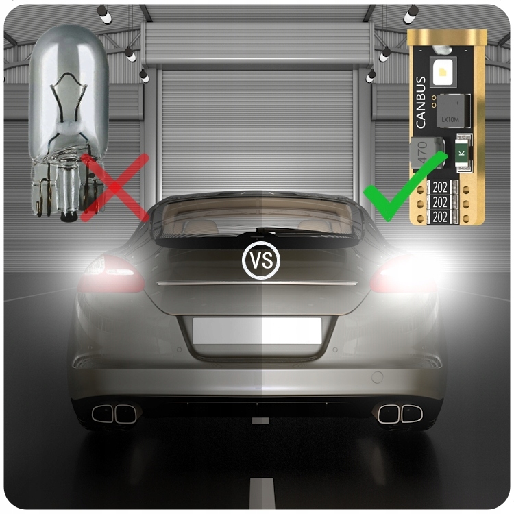 2x Żarówka LED W5W T10 S5 6000K biel MOCNE DIODY CSP SERIA PRO WHITE CANBUS Rodzaj LED