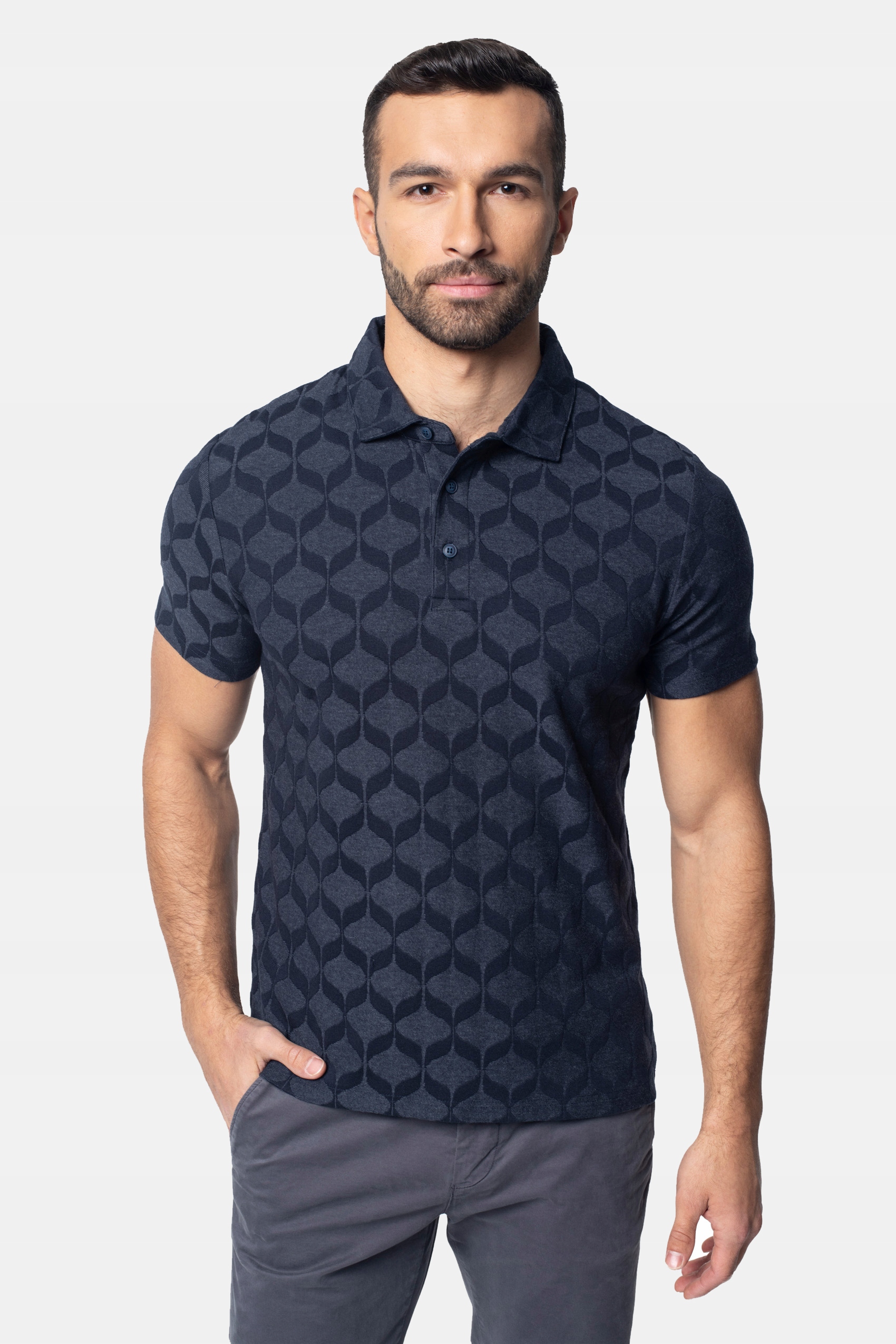 

Koszulka Polo Męska Recman Ventura Granatowa M