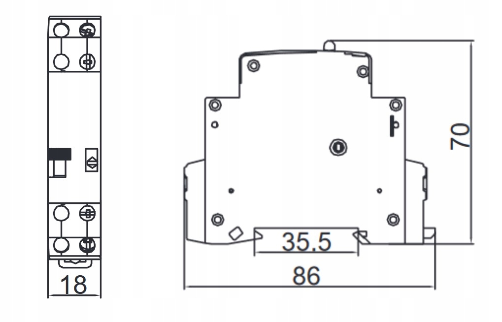Przekaźnik impulsowy bistabilny Ex9JU-16/1P AC230V 110261 NOARK EAN (GTIN) 8592765102614