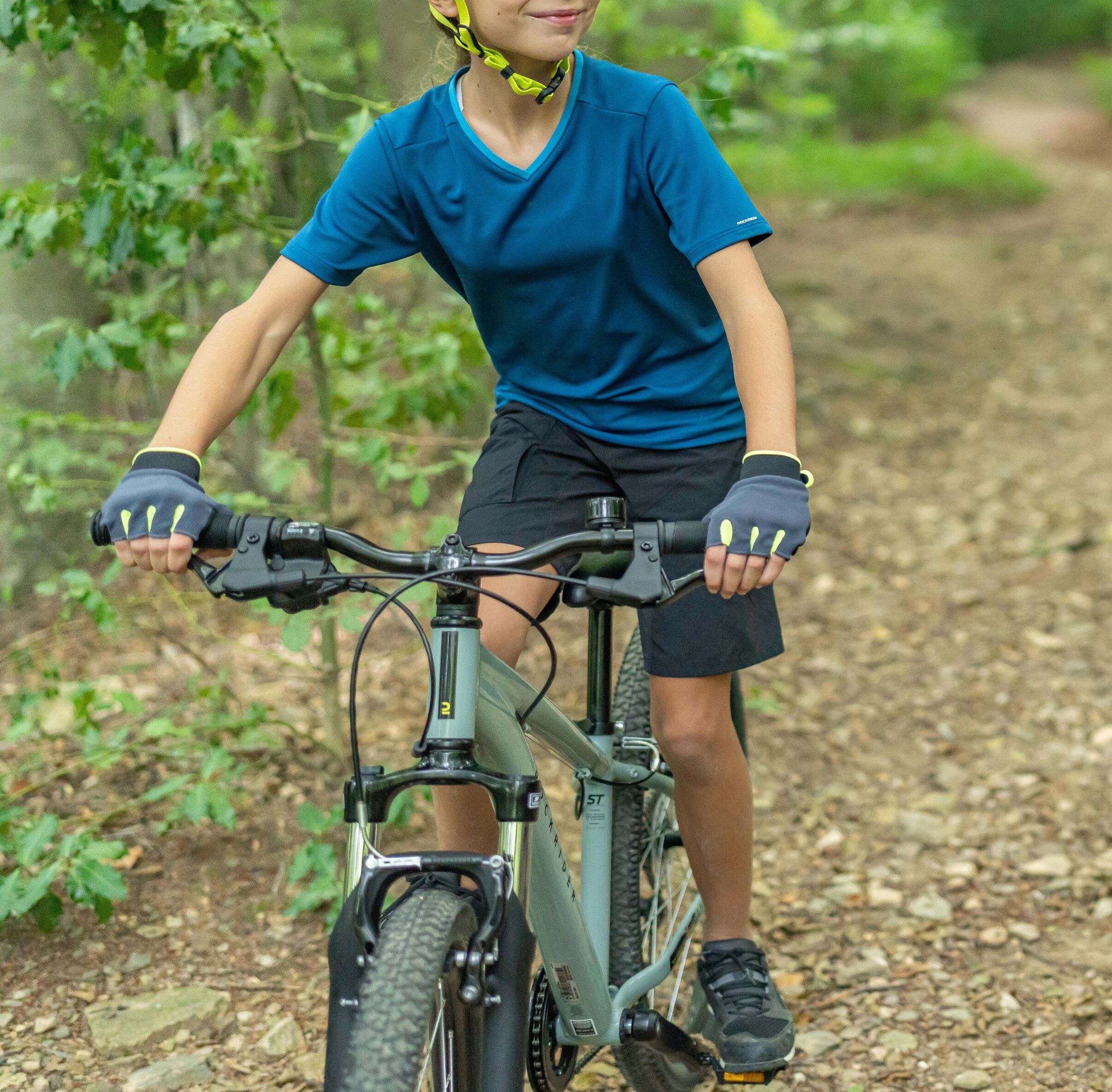 Koszulka Rowerowa Dziecięca Rower do Jazdy na Rowerze dla Dzieci 12-13lat Kolor niebieski
