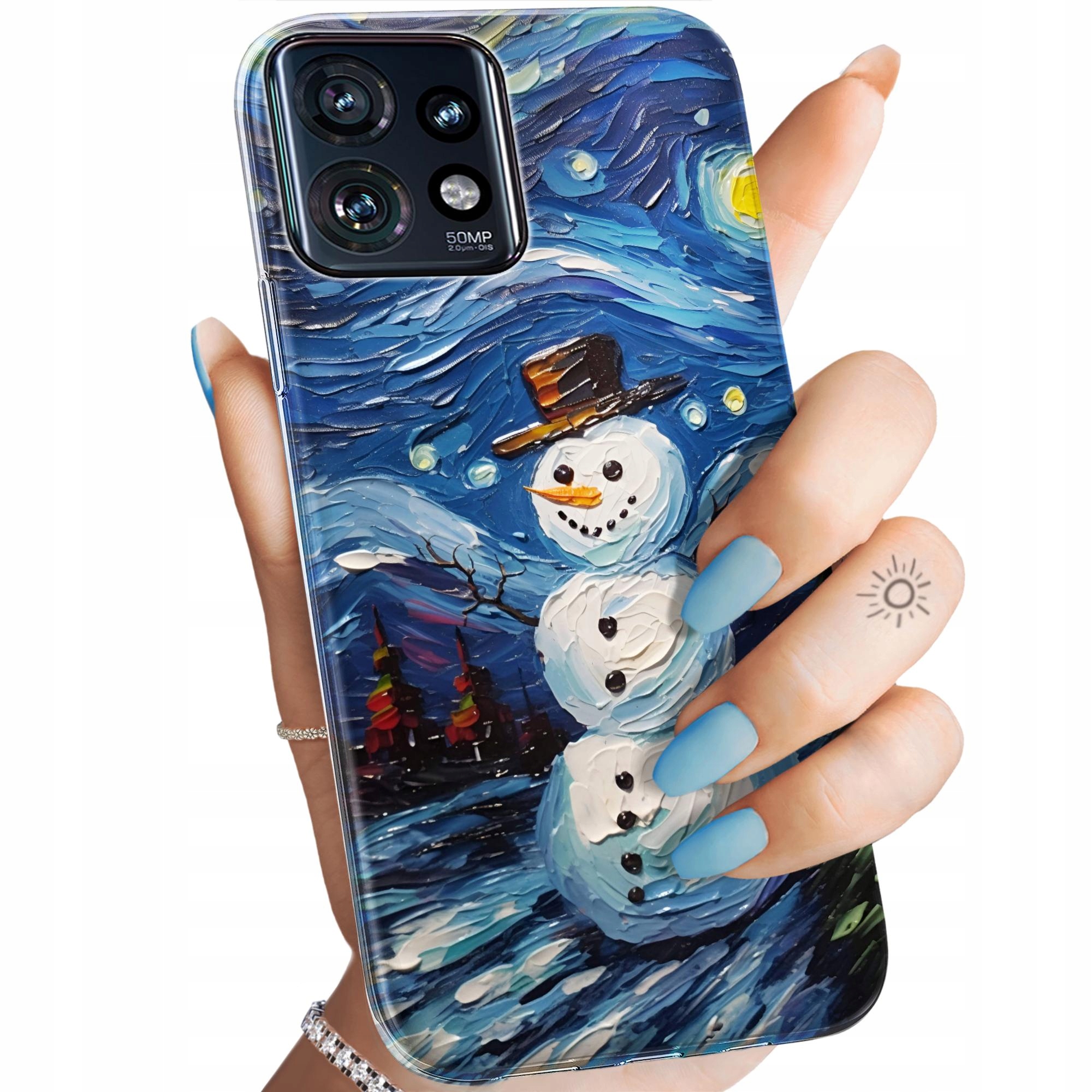 Etui Do Motorola Edge 40 Pro Bałwan Zima Śnieg Obudowa Pokrowiec Case