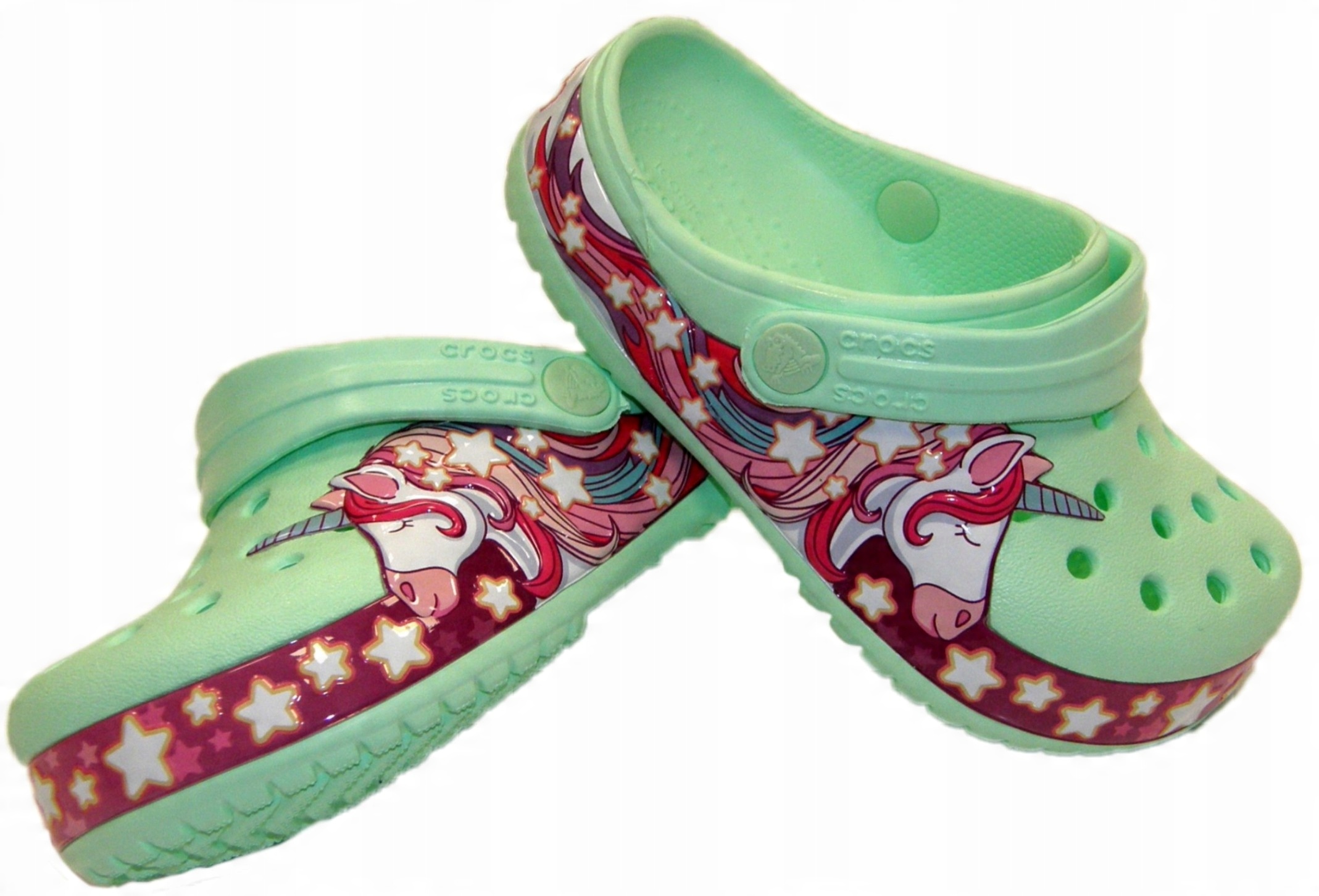 

Klapki Crocs Miętowy Jednorożec 206270-3TI R 24/25