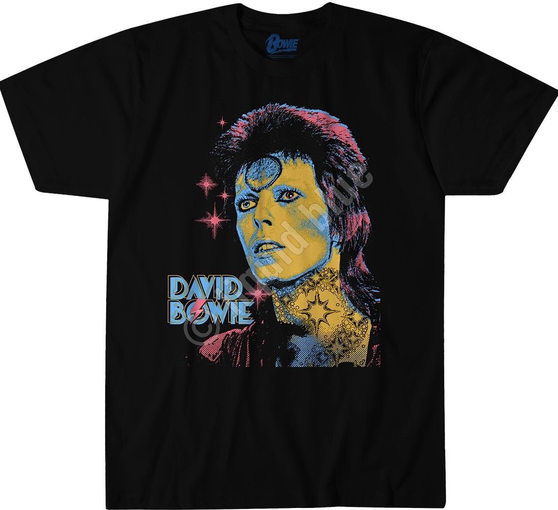 David Bowie Ziggy Liquid Blue 2XL