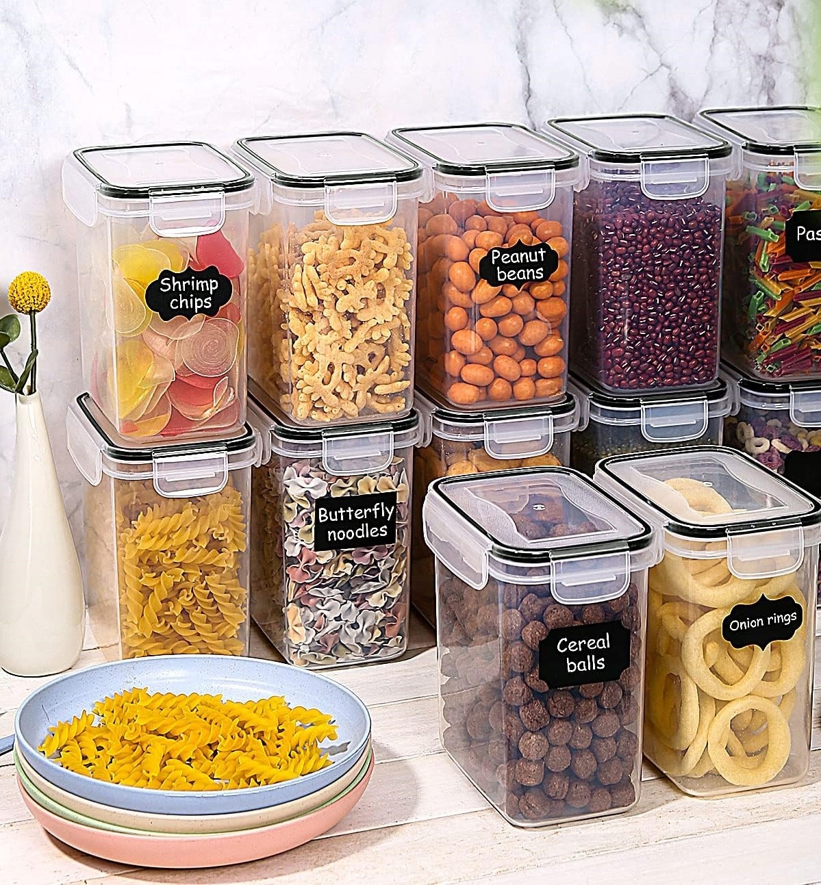 Hermetické Nádoby Na Potraviny Pro Skladování Vzduchotěsných Krabiček 16 Ks