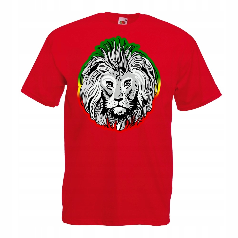 

Koszulka z nadrukiem reggae lew rasta rastaman S