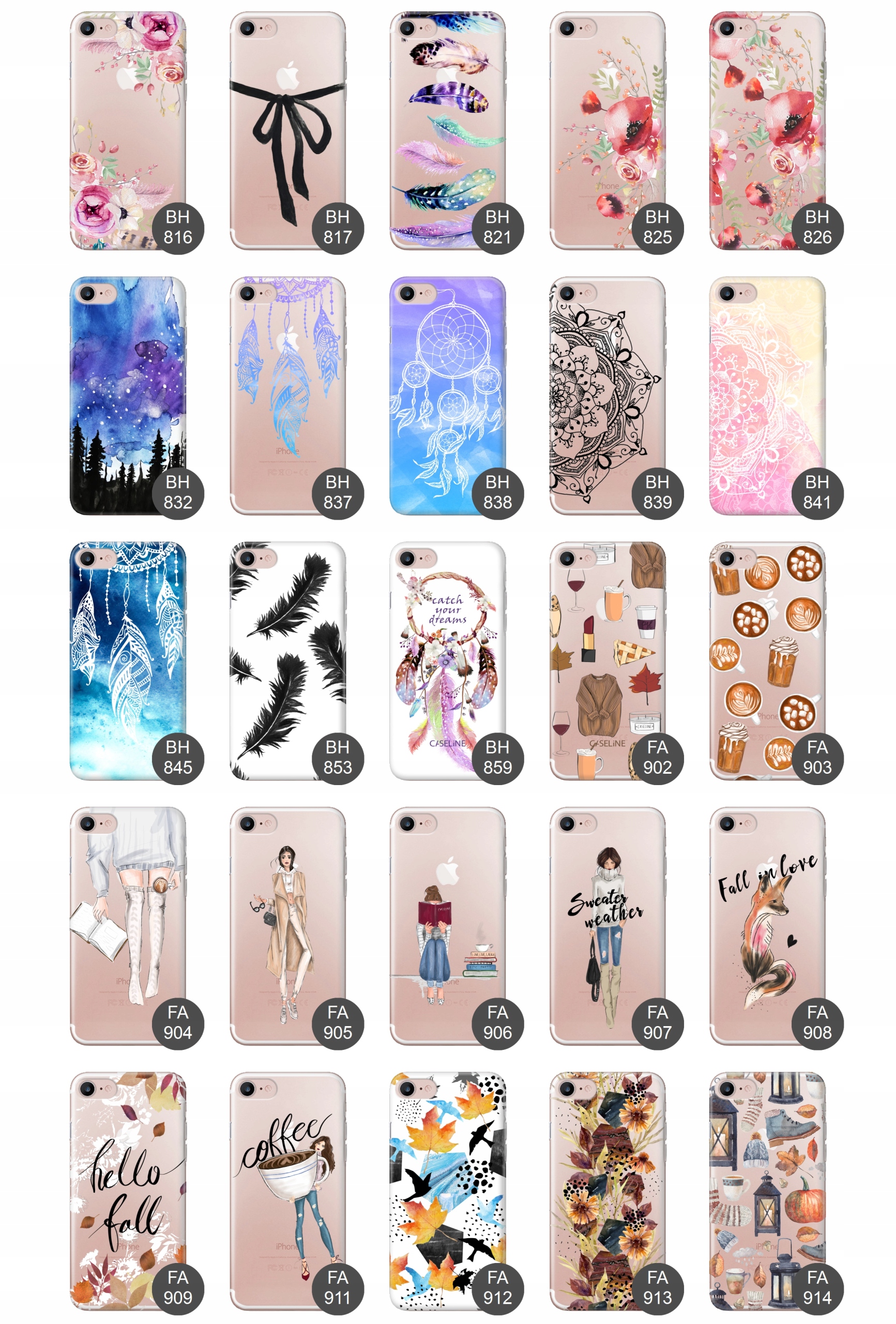 Etui case ultra guma wzory do iPHONE 8