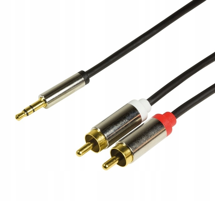 

Kabel Audio Jack 3,5MM Do 2XRCA Typhoon Pozłacany