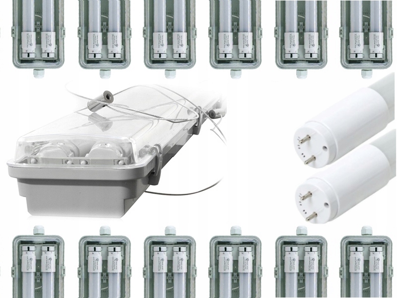 

Przemysłowe Oświetlenie Led 12szt Kompletny montaż