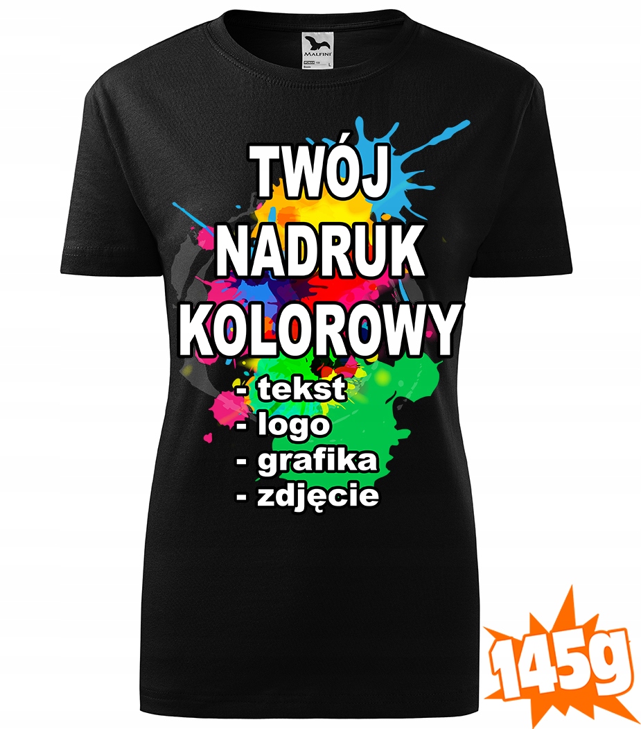 

Koszulka Z Własnym Nadrukiem zdjęcie damska M 01