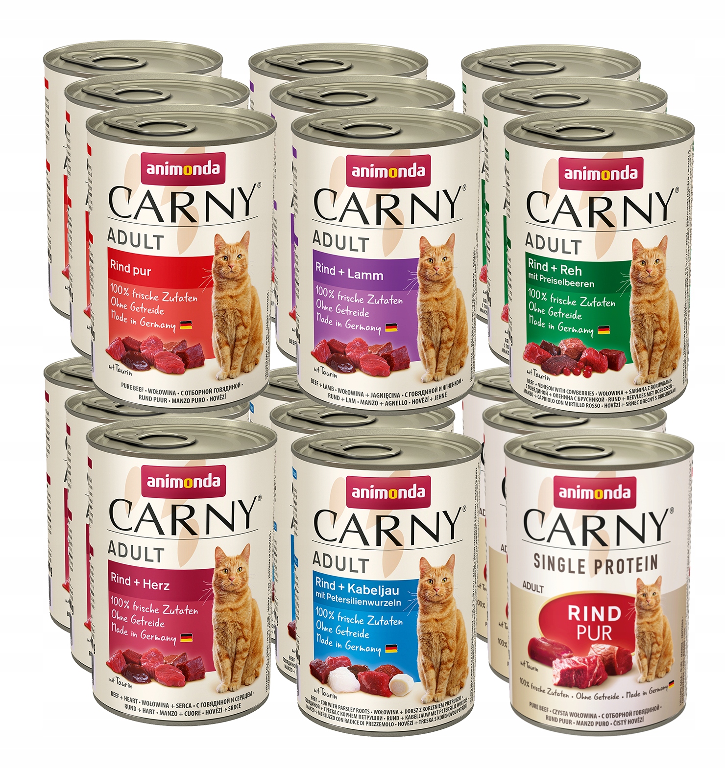 Levně Animonda Carny Adult mix chutí bez drůbeže Set konzerv 400 g x 18 Single