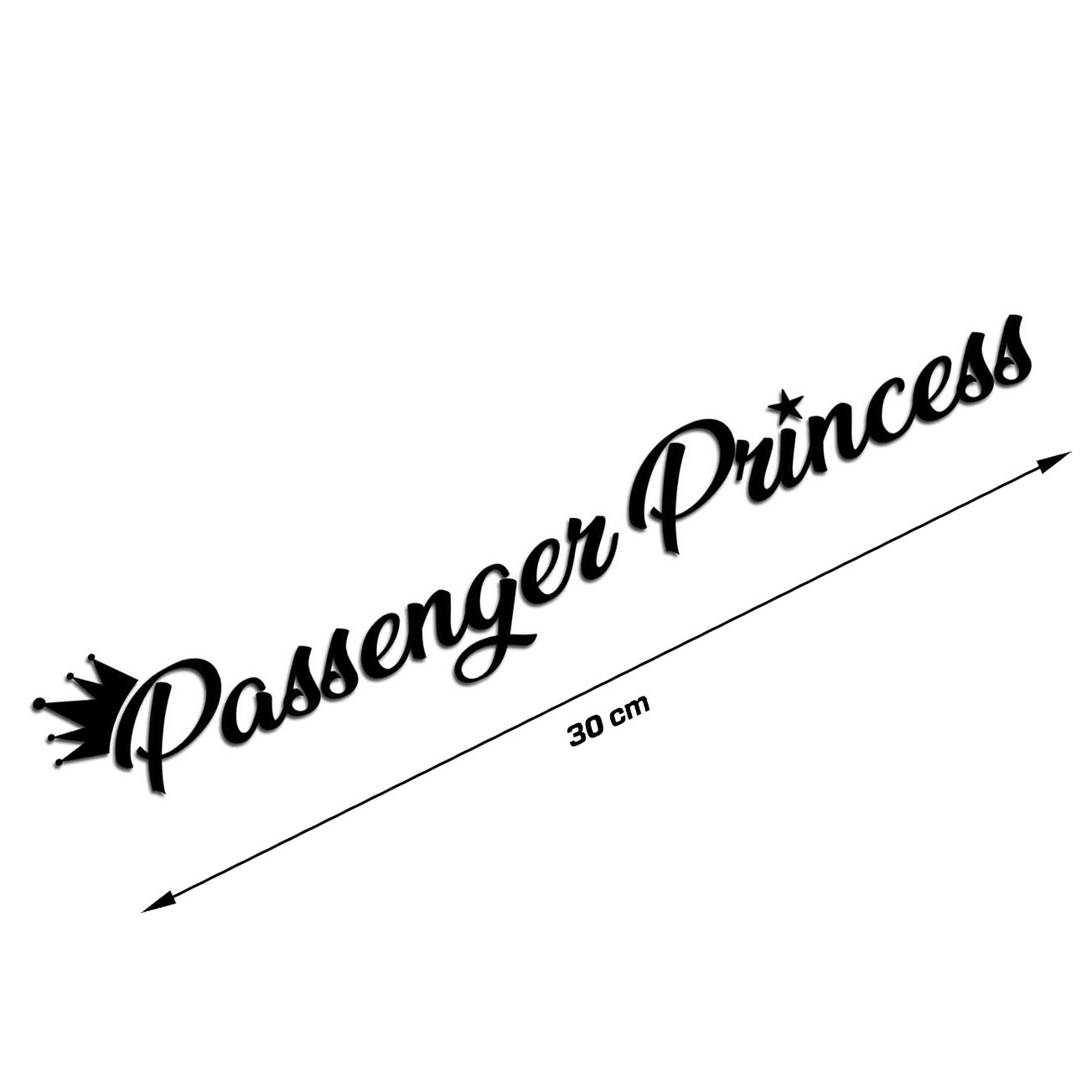 Wycinana naklejka Passenger Princess 30 cm J and A