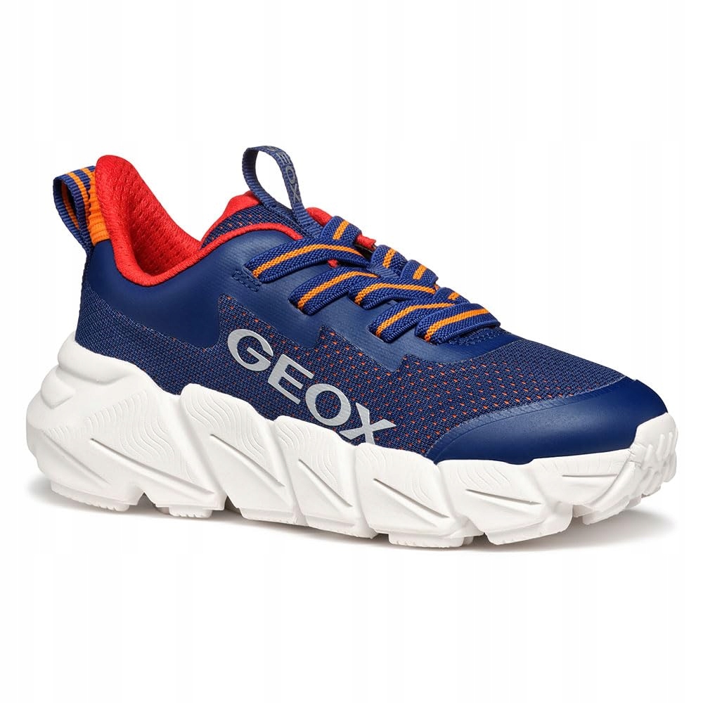 Geox J Flexyper Fast Boy Sneaker, Navy, 34 Eu (8058192148699