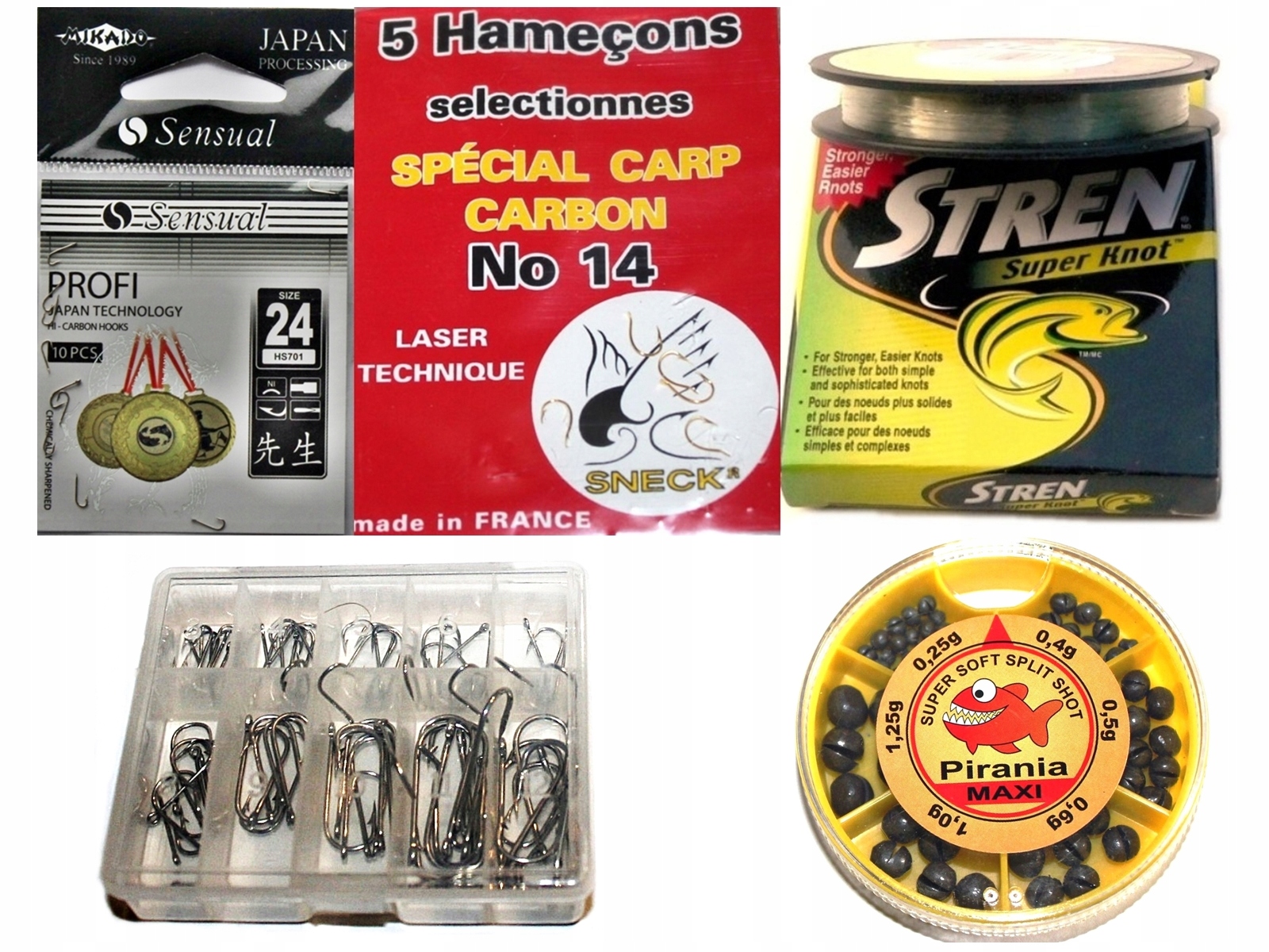 ZWIJADEŁKA NA PRZYPONY + AKCESORIA WĘDKARSKIE W SKRZYNCE. Marka inna