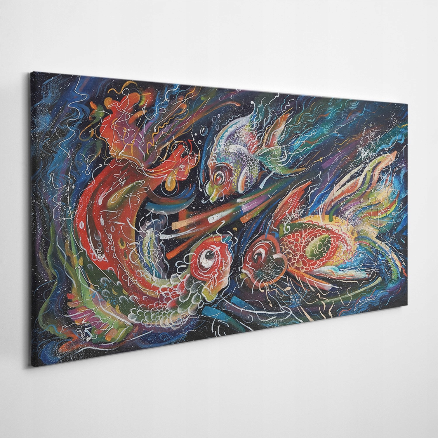 

Foto-obraz na płótnie Abstrakcja Morze Ryby 100x50