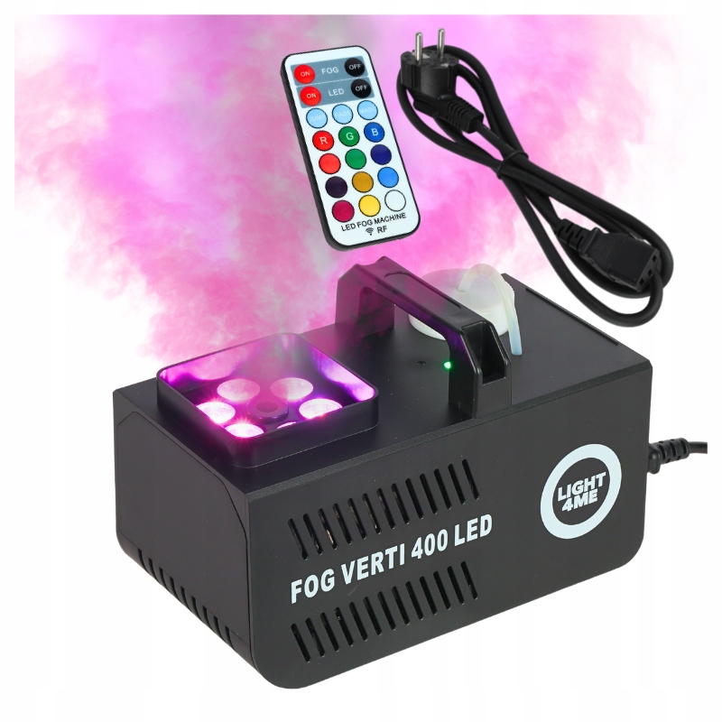 Wytwornica Dymu Mgły Zadymiarka Diody Led Rgb Mocna Wydajna 400W Pilot