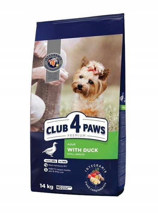 Club 4 Paws Premium dla psów małych ras kaczka 14kg