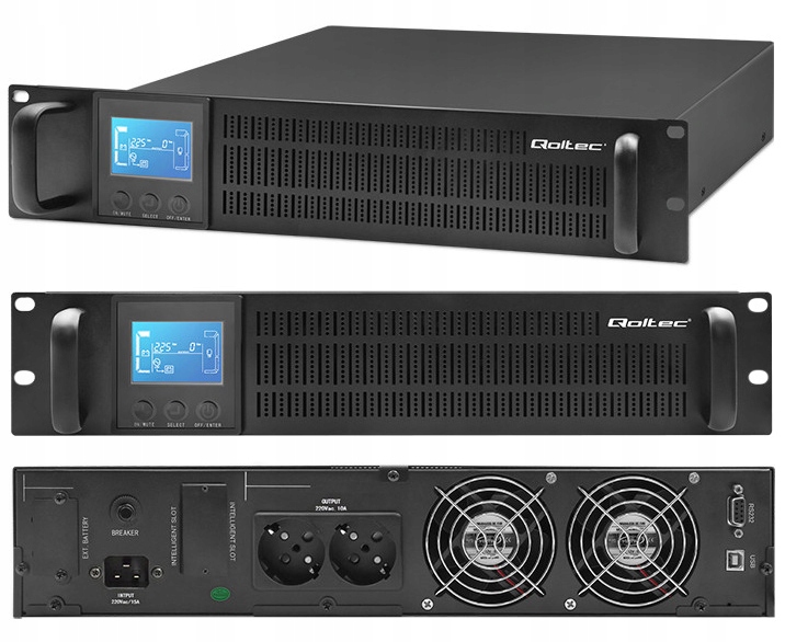 Zasilacz awaryjny UPS Qoltec RACK 3kVA 2400W LCD