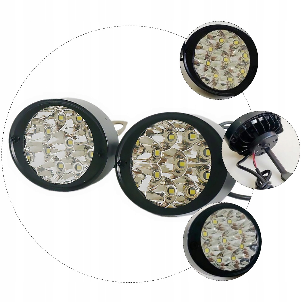 2szt Motocyklowe światła drogowe Reflektory Numer katalogowy części 5212702772464833610