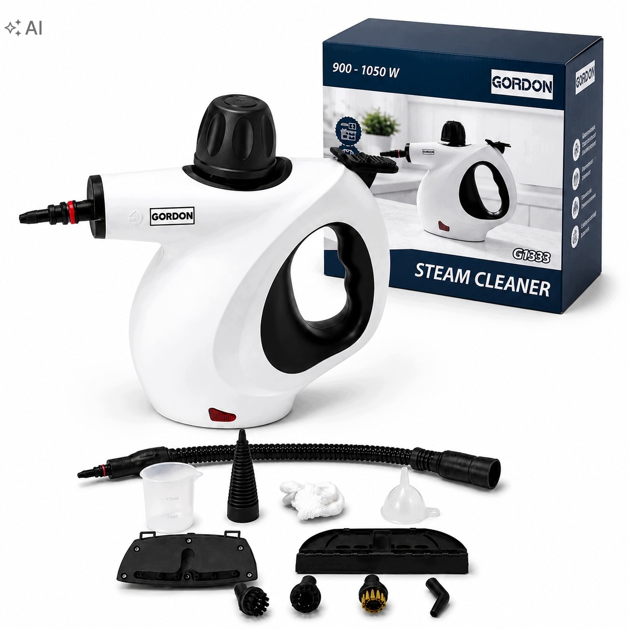 Parní Čistič Tlakový Čistič Oken, Spár, Čalounění 1050 W, 3,5 Bar