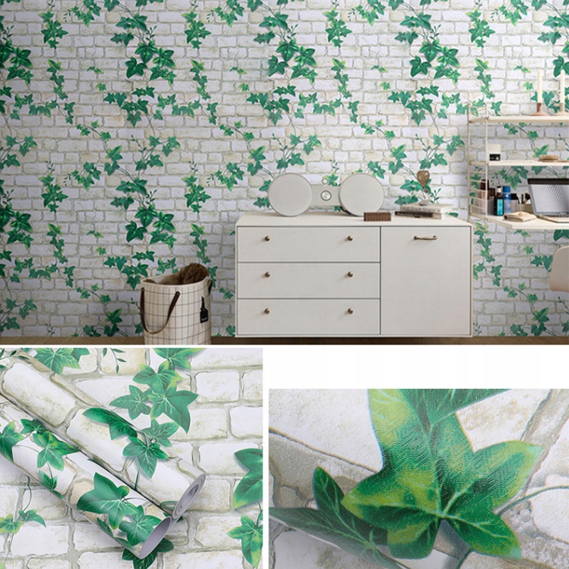 TAPETA SAMOPRZYLEPNA ŚCIENNA OKLEINA IMITACJA LIŚCIE BLUSZCZU EFEKT 3D 10m Kod producenta Tapeta Samoprzylepna Cegła