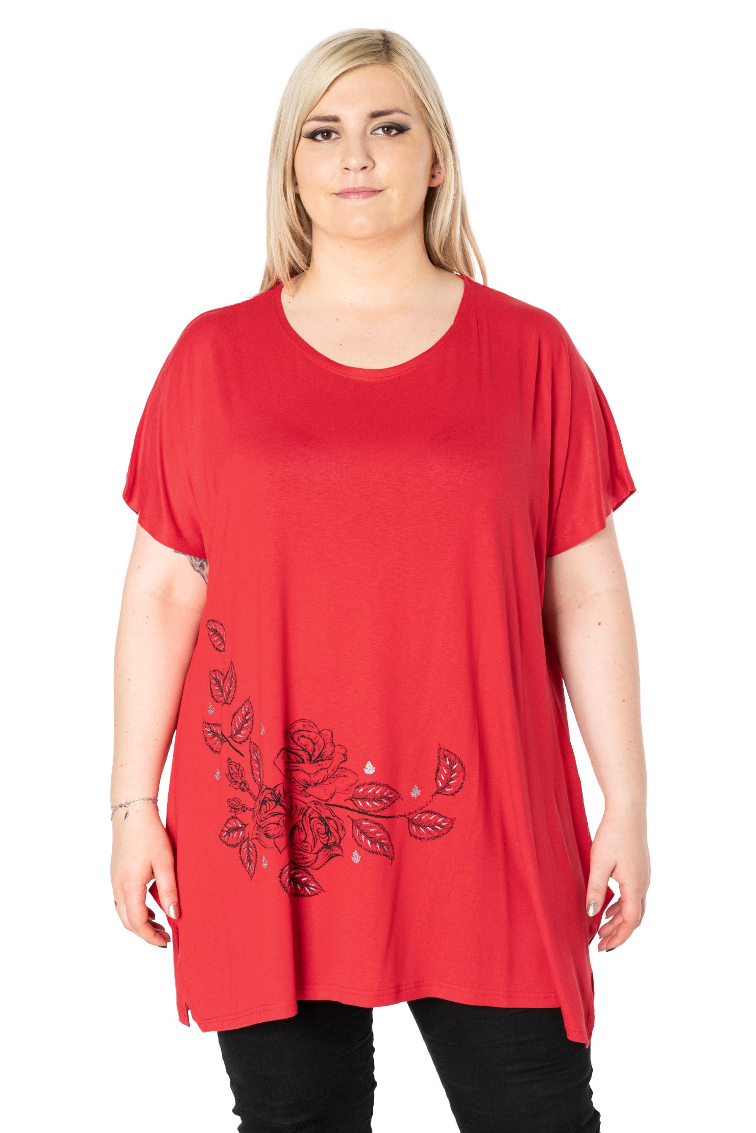 

Duża Długa Bluzka Damska Tunika Oversize KD18-3