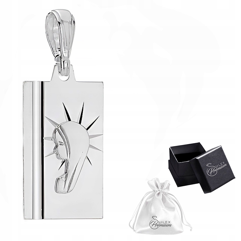 Stříbrný medailonek ryzost 925 Přívěsek Přívěsek Matka Boží Fatimská Gravírování