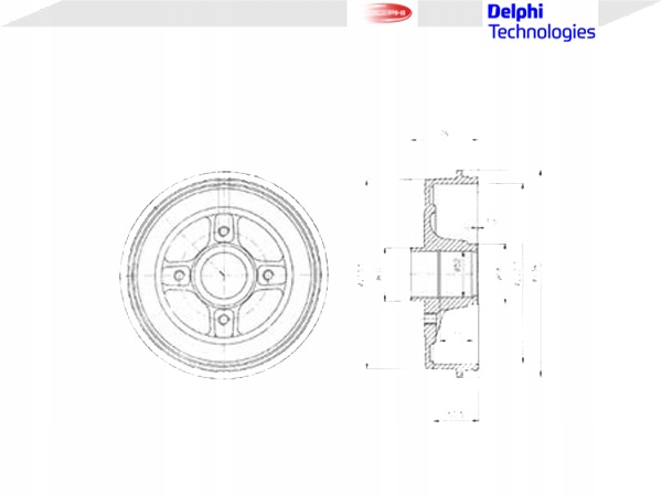 KOMPLET BĘBNÓW HAMULCOWYCH [DELPHI HAM] Producent części Delphi