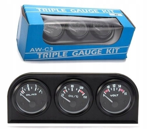 DP-ZE-210 - Часы X3 давление + температура масла вольтметр