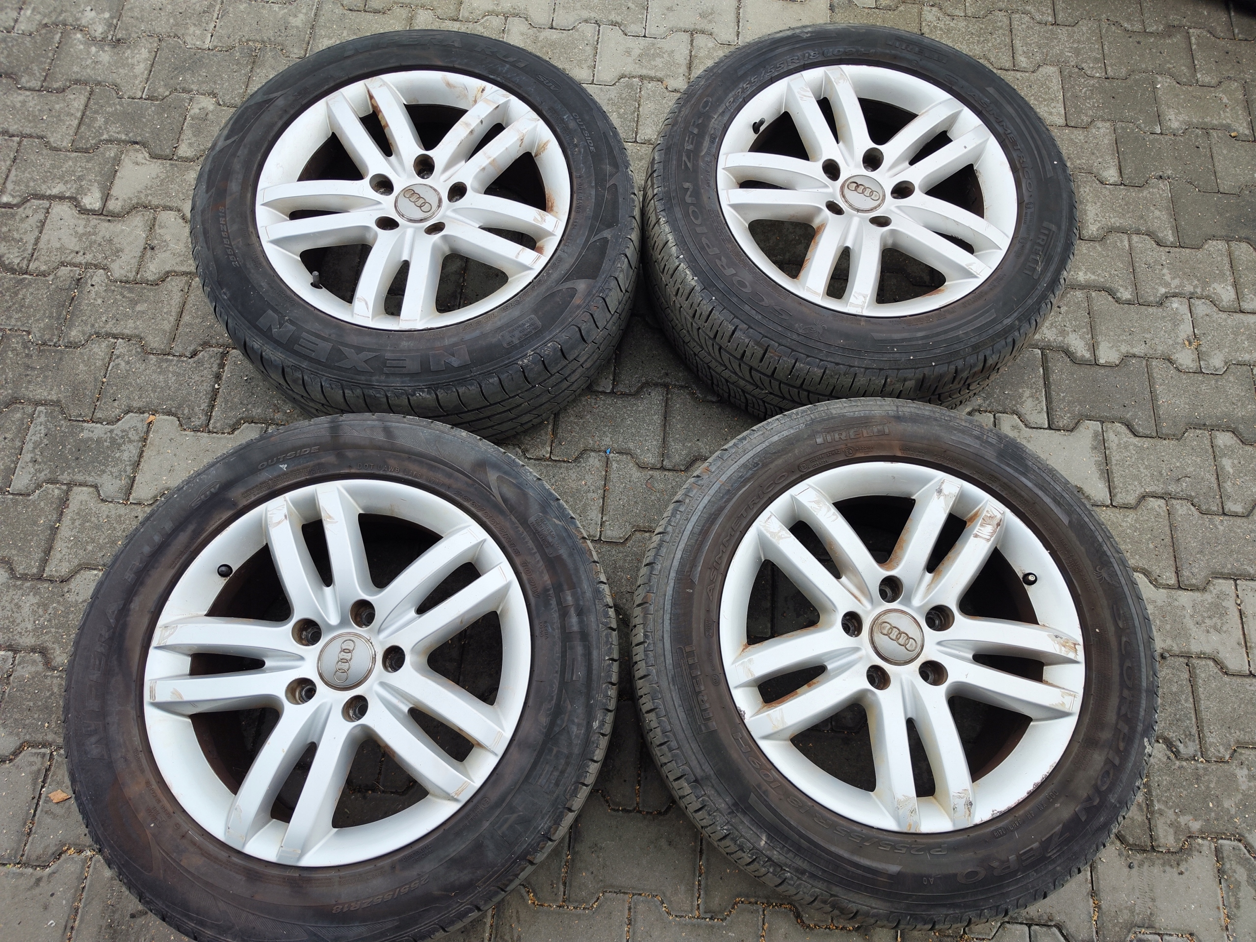 КОЛЕСА ДИСКИ ШИНИ ЛЕТО AUDI Q7l 18 ДЮЙМОВ