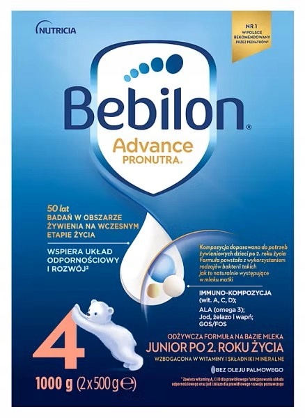 MLEKO BEBILON JUNIOR 4 z Pronutra-ADVANCE 1000g