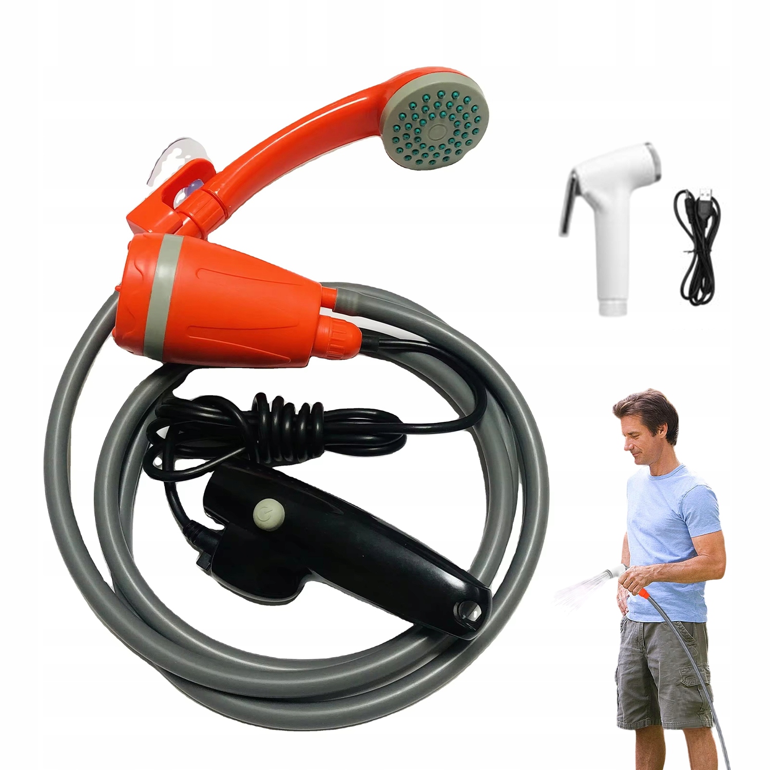 Turistická Sprcha Bezdrátová Pumpa Tichá Přenosná Kempingová Sprcha