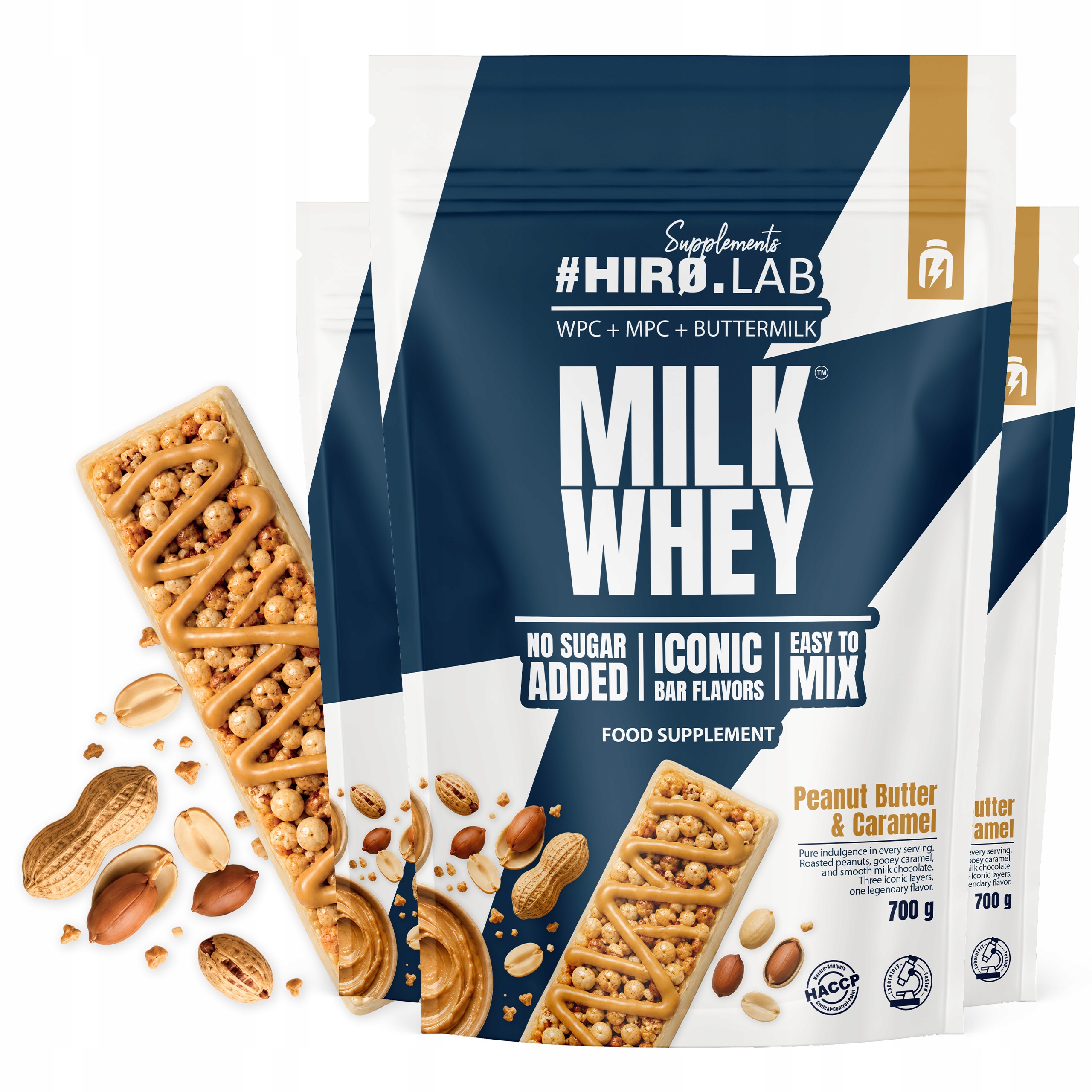 3x Protein Wpc 80 Mpc Bílkoviny Protein Milk Whey 700 g Karamel HiroLab