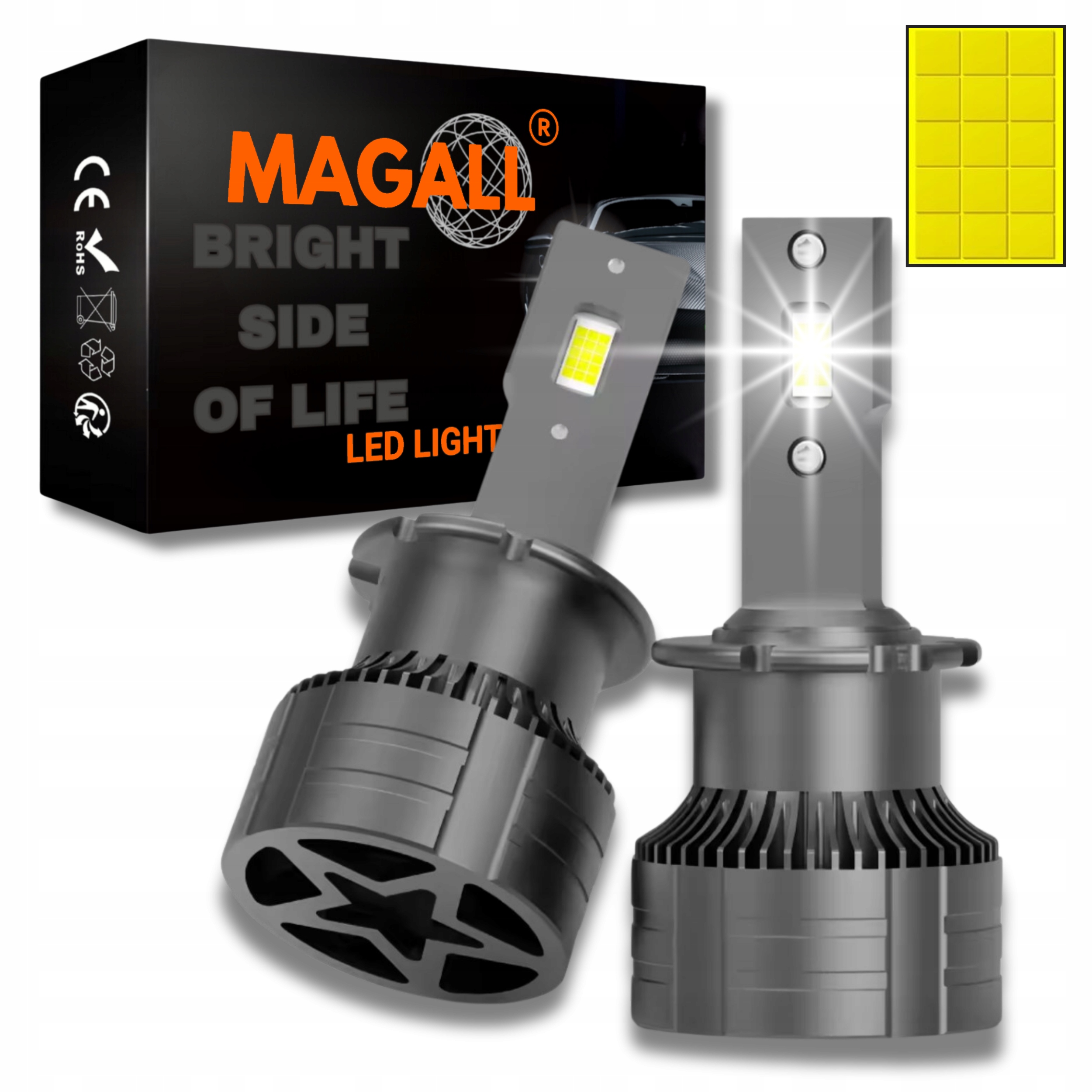 Led Žárovky D4S D4R Magall Hid-led 6500K 20000lm 70W Náhrada Xenónov