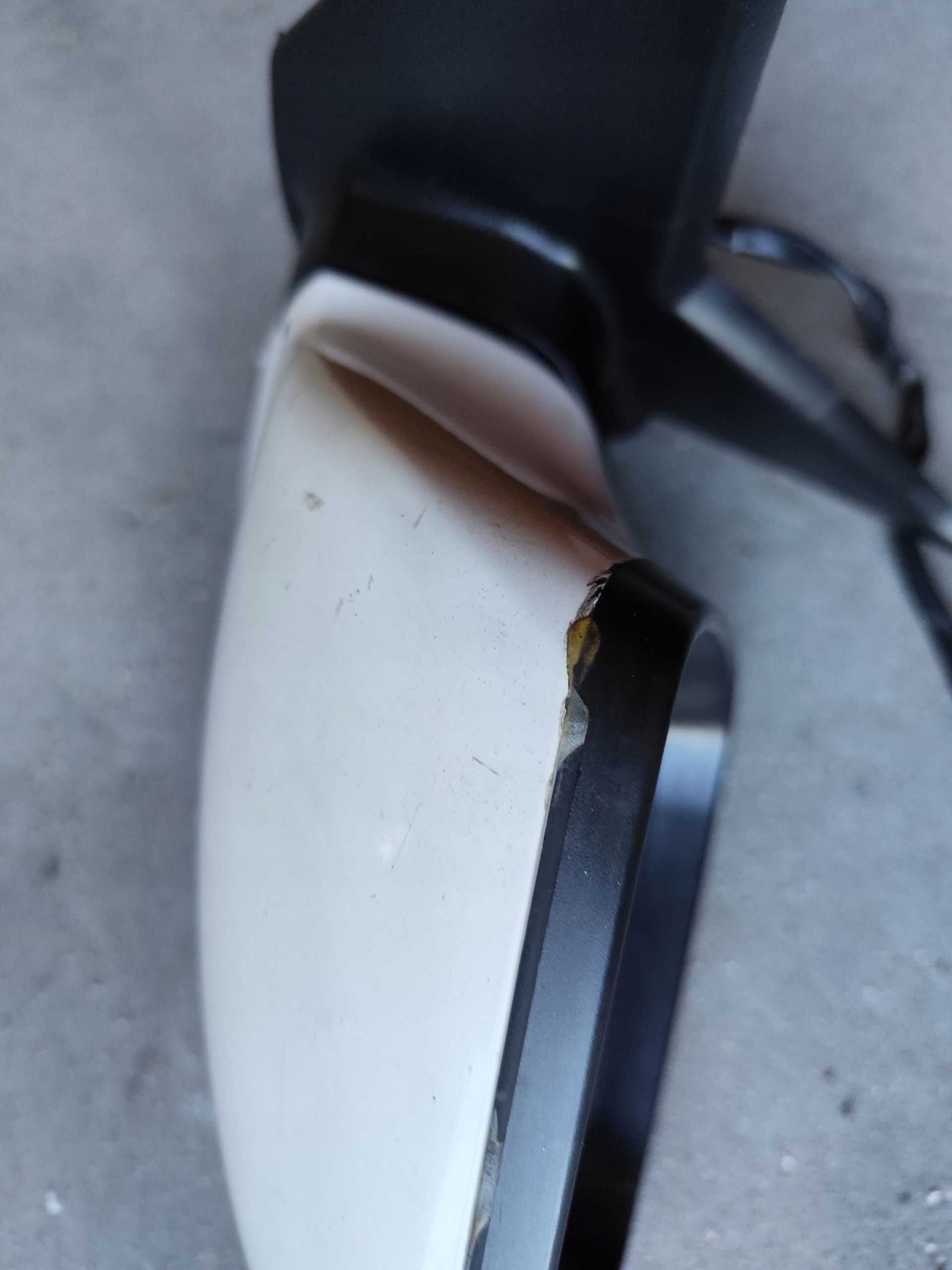 mirror VW T5 LIFT left driver´s 5 pin biale