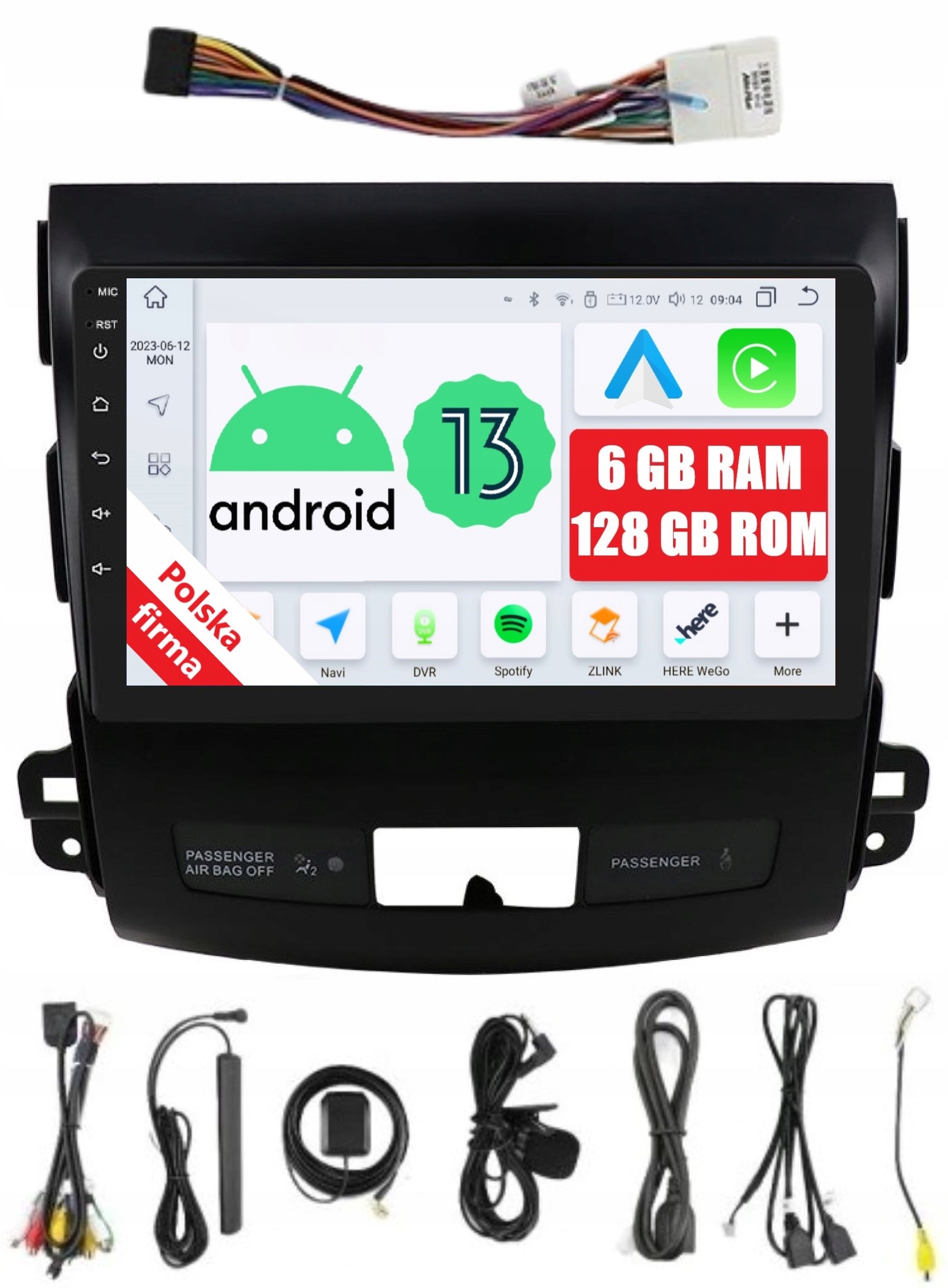 Rádio Android Mitsubishi Outlander 2 II Peugeot 4007 6 Gb Dsp Carplay Lte