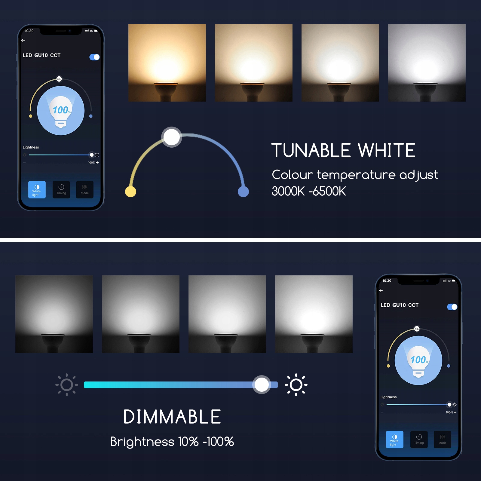 Żarówka Smart LED GU10 5W WiFi CCT Kod producenta as_202088
