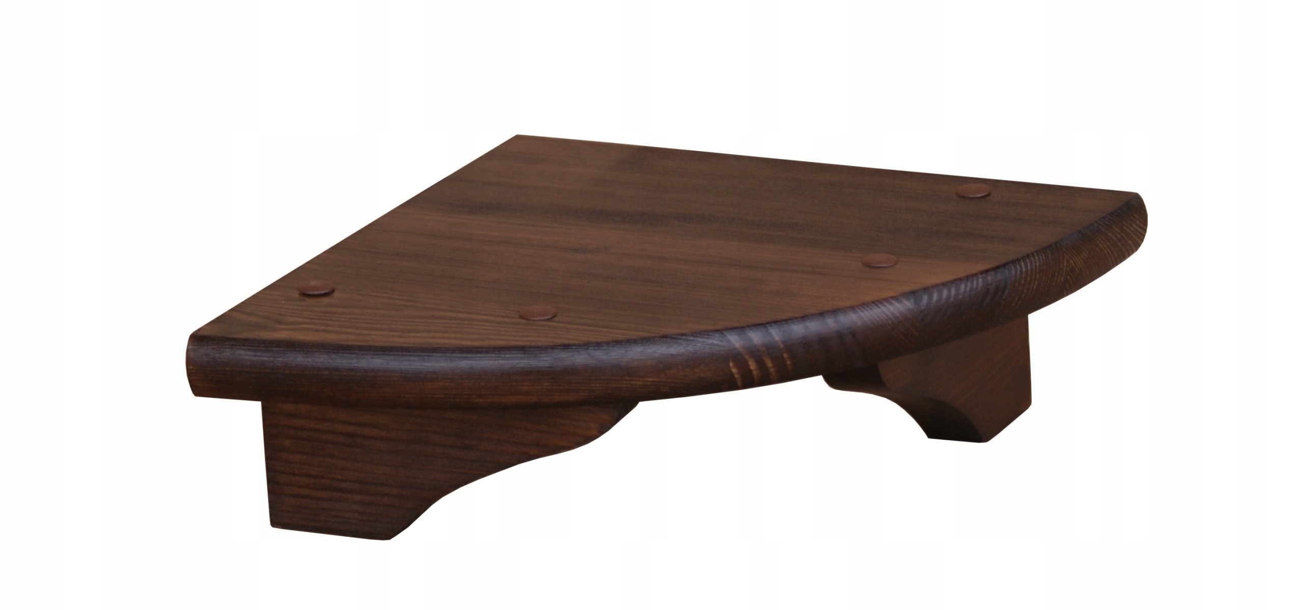 PÓŁKA ROGOWA WISZĄCA DREWNIANA ŚREDNIA KOLOR BRĄZ