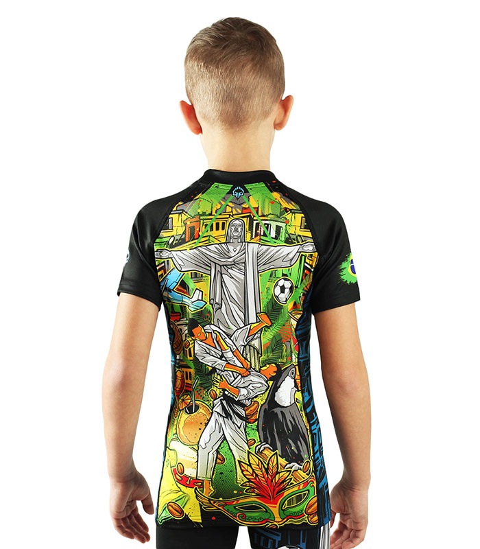 Rashguard dětský Brasil Kids krátký rukáv 122 cm Ground Game