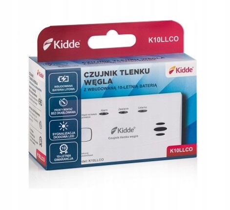 CZUJNIK CZADU tlenku węgla KIDDE K10LLCO - 10LAT