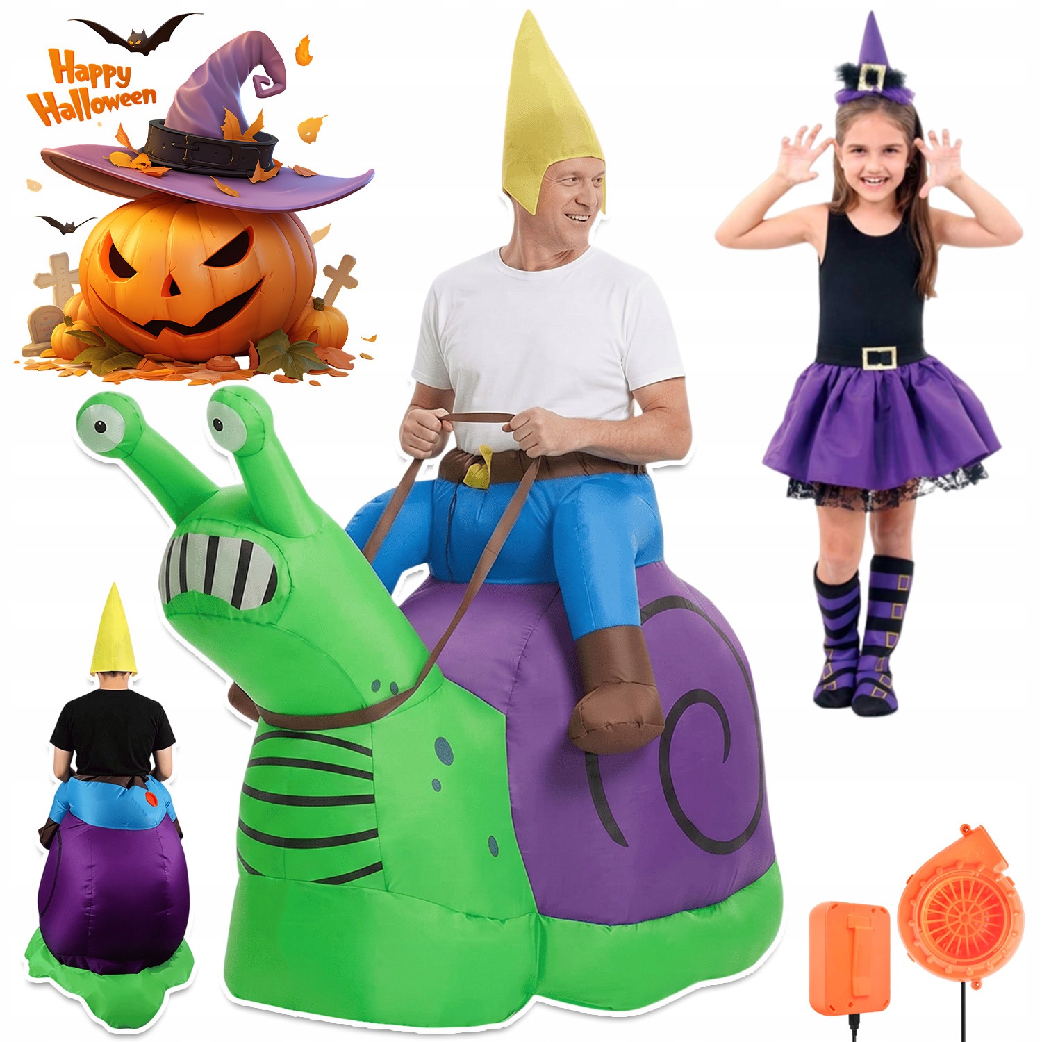 Nafukovací Hlemýžď T-rex Převlek Kostým Velký Halloween 150-190 CM