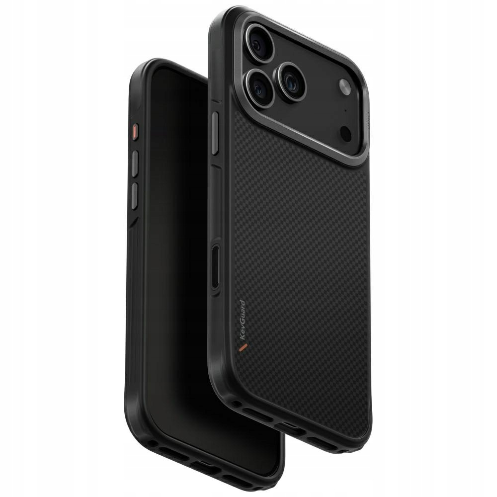Pouzdro Uniq Keva pro iPhone 17 Pro Max Magclick Charging, černé