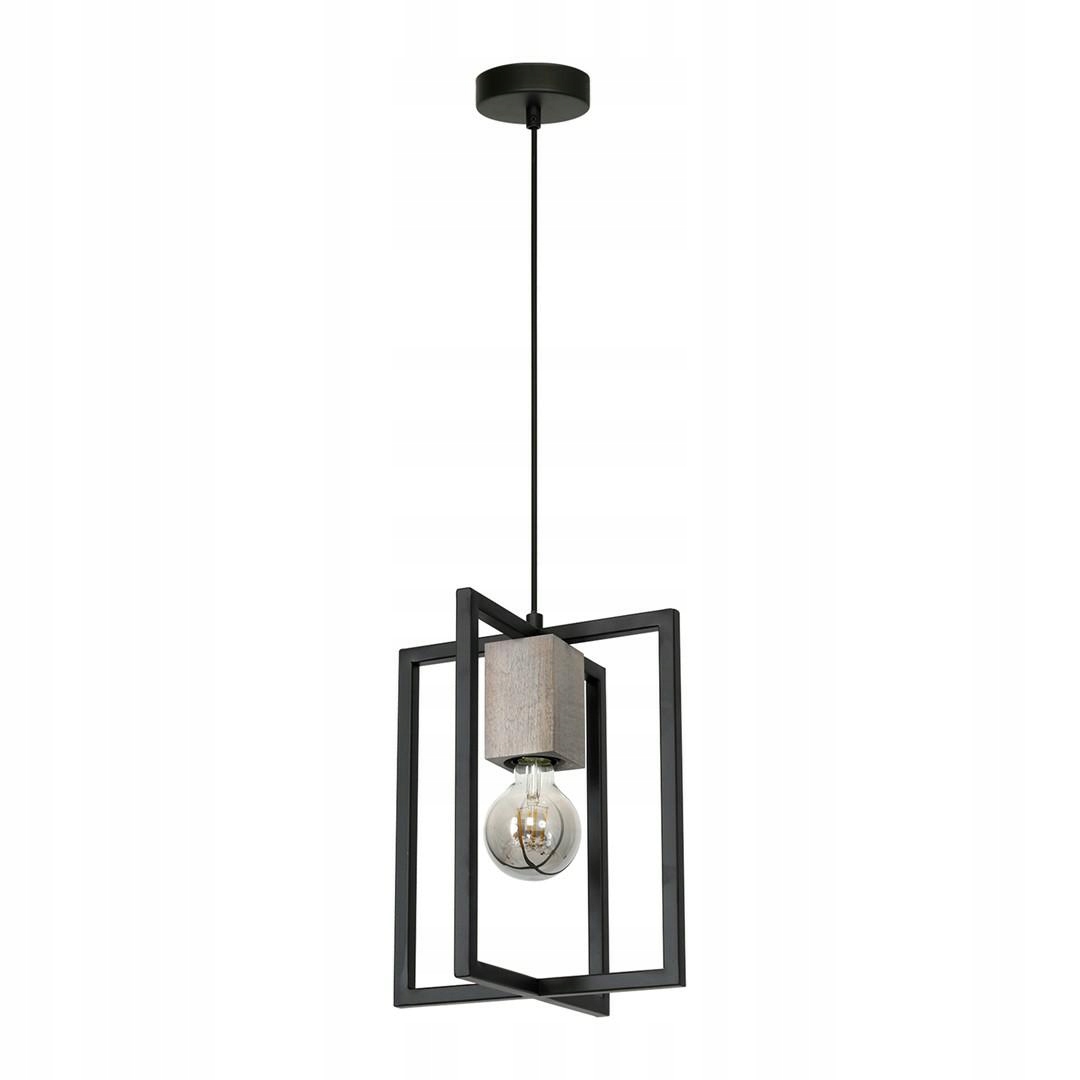Závěsná lampa Ralph Černá 1xE27 25x90 cm Stropní svítidlo do pokoje do domu