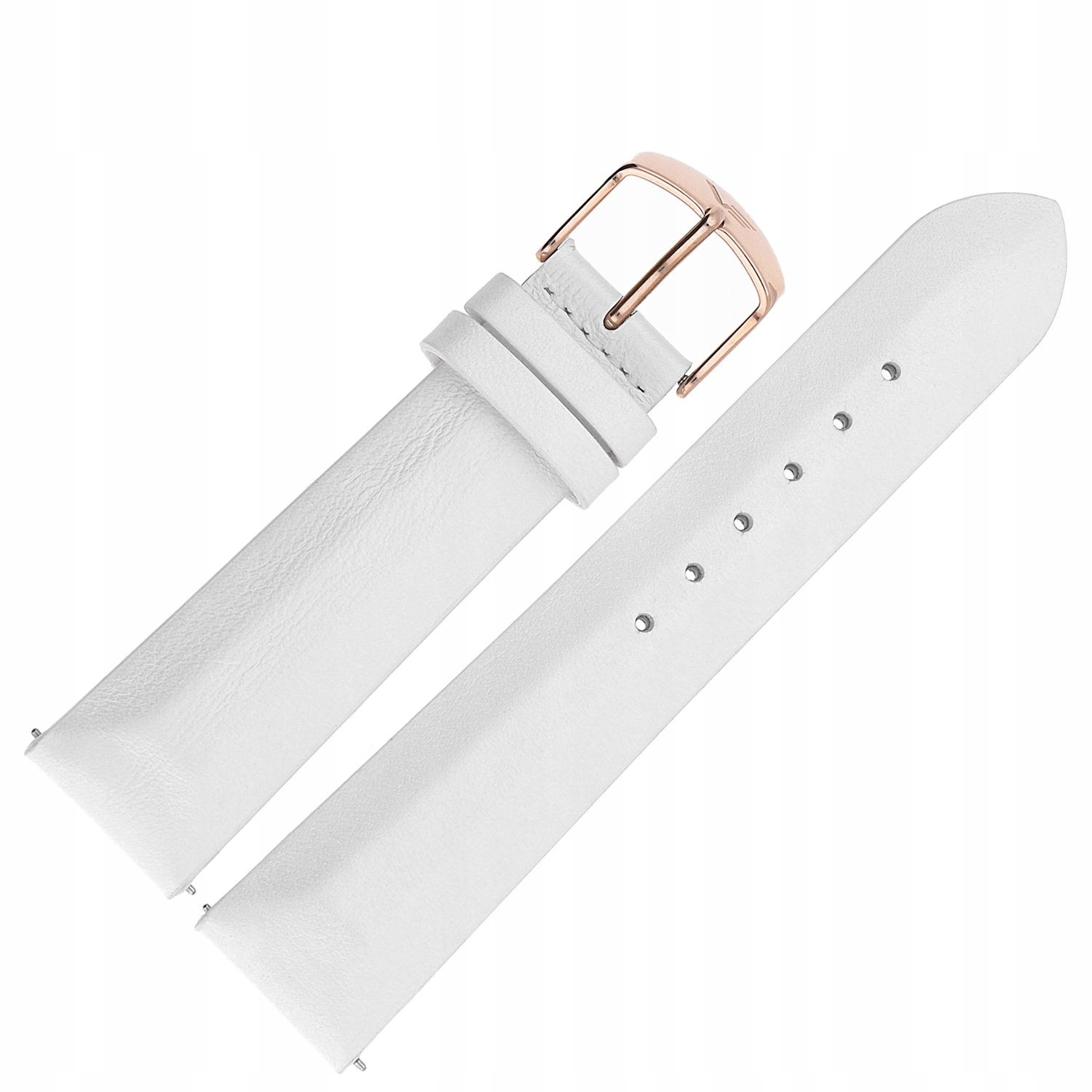 Pásek Undine Kůže (B528) bílý hladký růžový