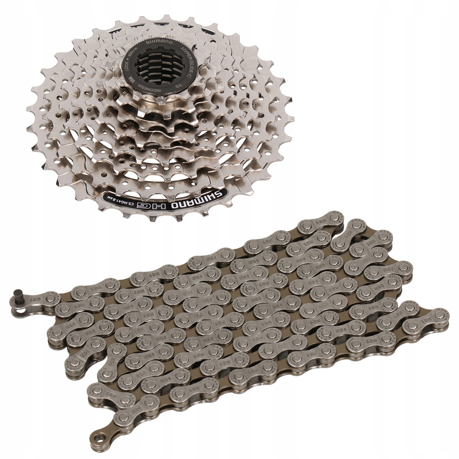 

Shimano CS-HG41 CN-HG40 Kaseta 8s 11-32 i łańcuch