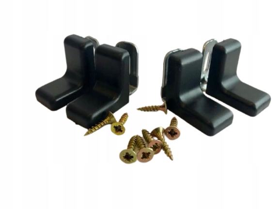 

Kątownik Meblowy 4 szt. Czarny Wkręty